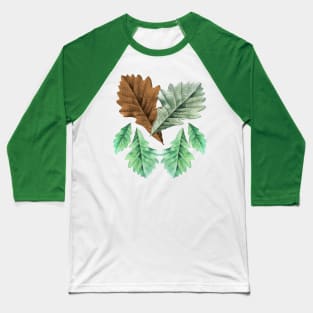 A leaf together with other leaves in an old vintage foliage. Baseball T-Shirt